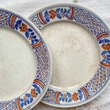 6 Small mismatched vintage plates - L'Amandinoise - Luneville