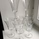 Set of 7 glasses of wine / crystal water 60s