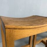Set of 2 Japandi oak stools by Jonas Lindvall for David Design 1990s