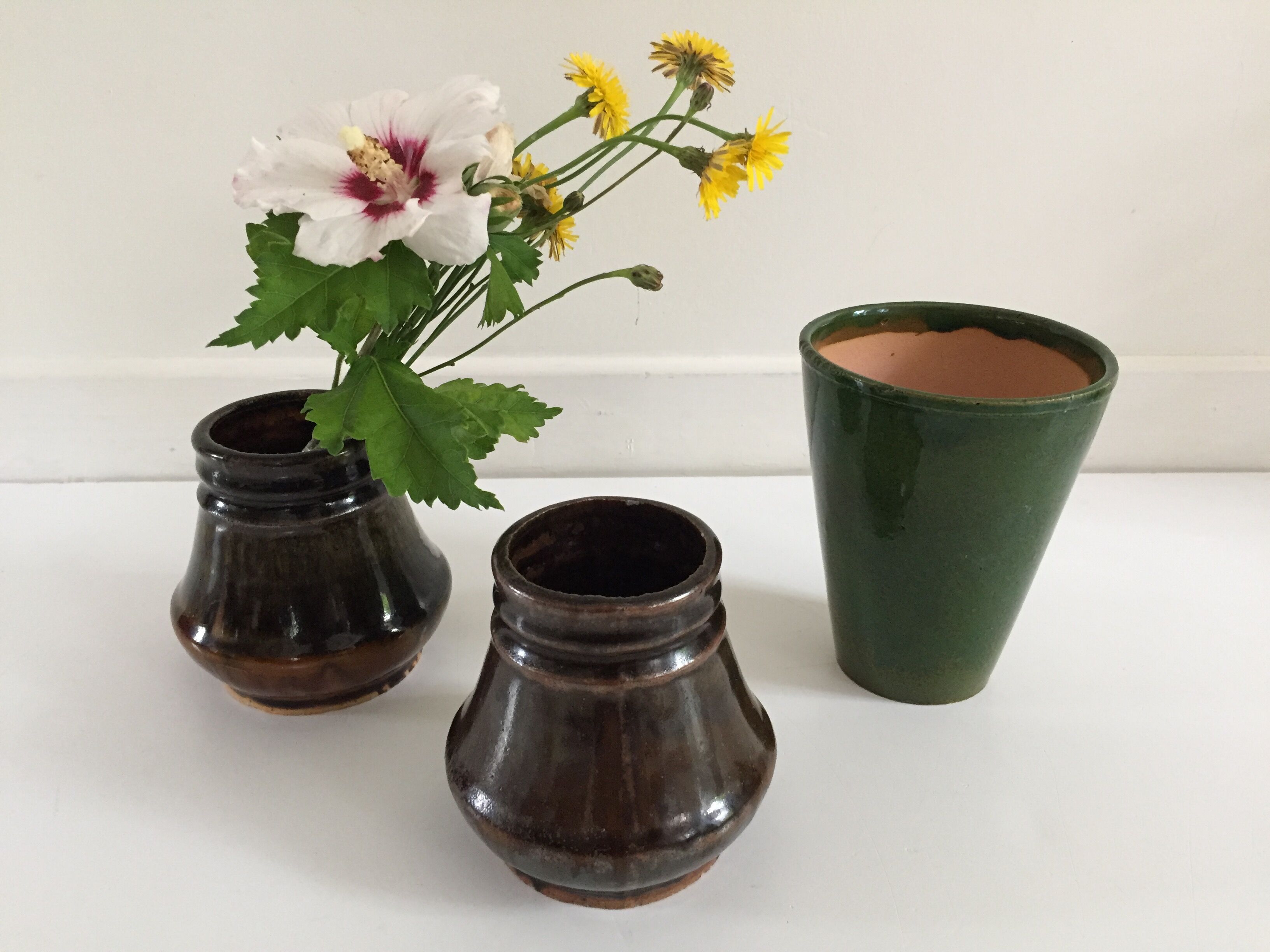Set of 3 vintage ceramic vases