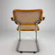 Tubular frame and cane cantilever dining chair, italy, 1970s