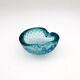 Murano Bullicante Peacock Blue Vide-Poche Vintage 60s 70s Art Glass