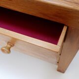 Solid wood chest of drawers in Pierre Chapo style - 1960s