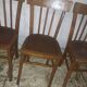 3 old wooden bistro chairs from the 50s