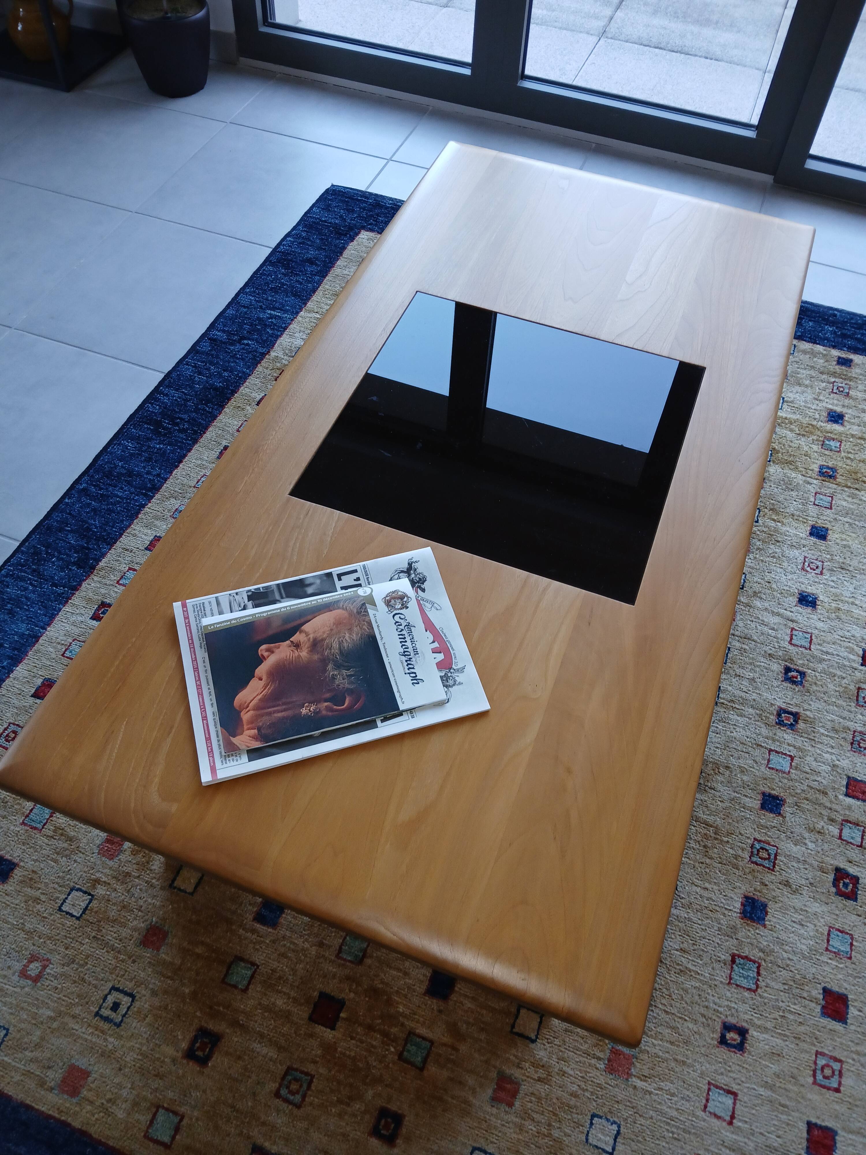 Solid elm coffee table