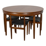 Mid-Century Teak Dining Table & Chairs by Hans Olsen for Frem Røjle.