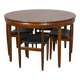Mid-Century Teak Dining Table & Chairs by Hans Olsen for Frem Røjle.