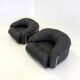 Italian Space Age armchairs in black