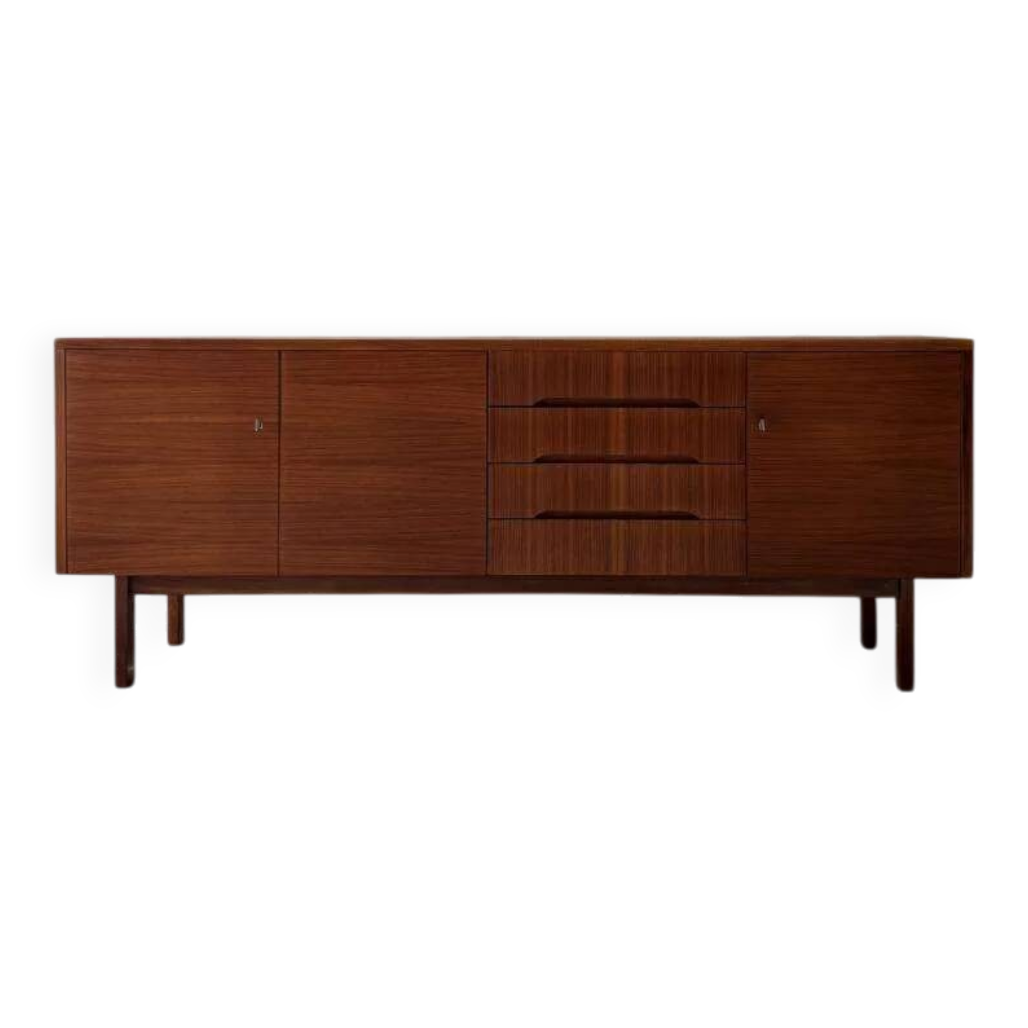 Vintage minimalist sideboard 1960s walnut