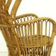 Vintage wicker lounge chair, italian 1950s