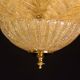 Set of 2 Rome, Murano Glass Gold\Orange Ceiling Light or Flush Mount, 1970s