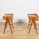 Mid-Century Teak and Rattan Nightstands by Søren Rasmussen, Denmark, 1960s,