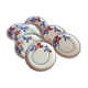 Set of 7 porcelain dessert plates