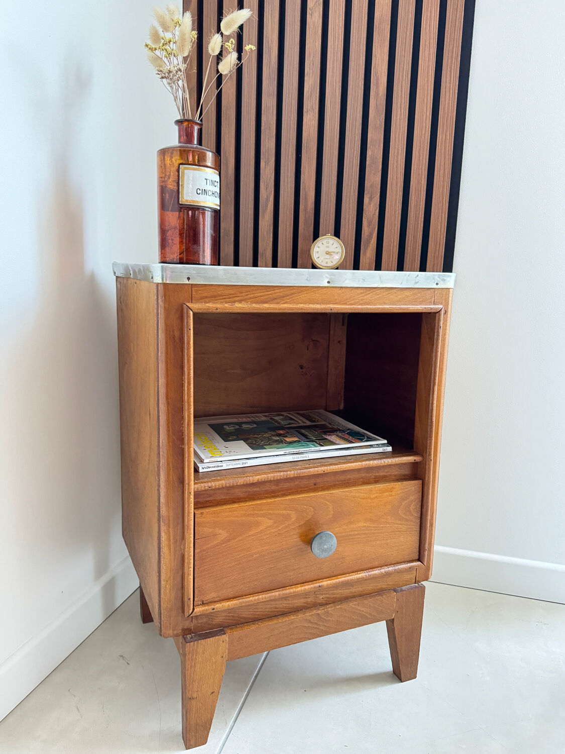Antique vintage bedside table