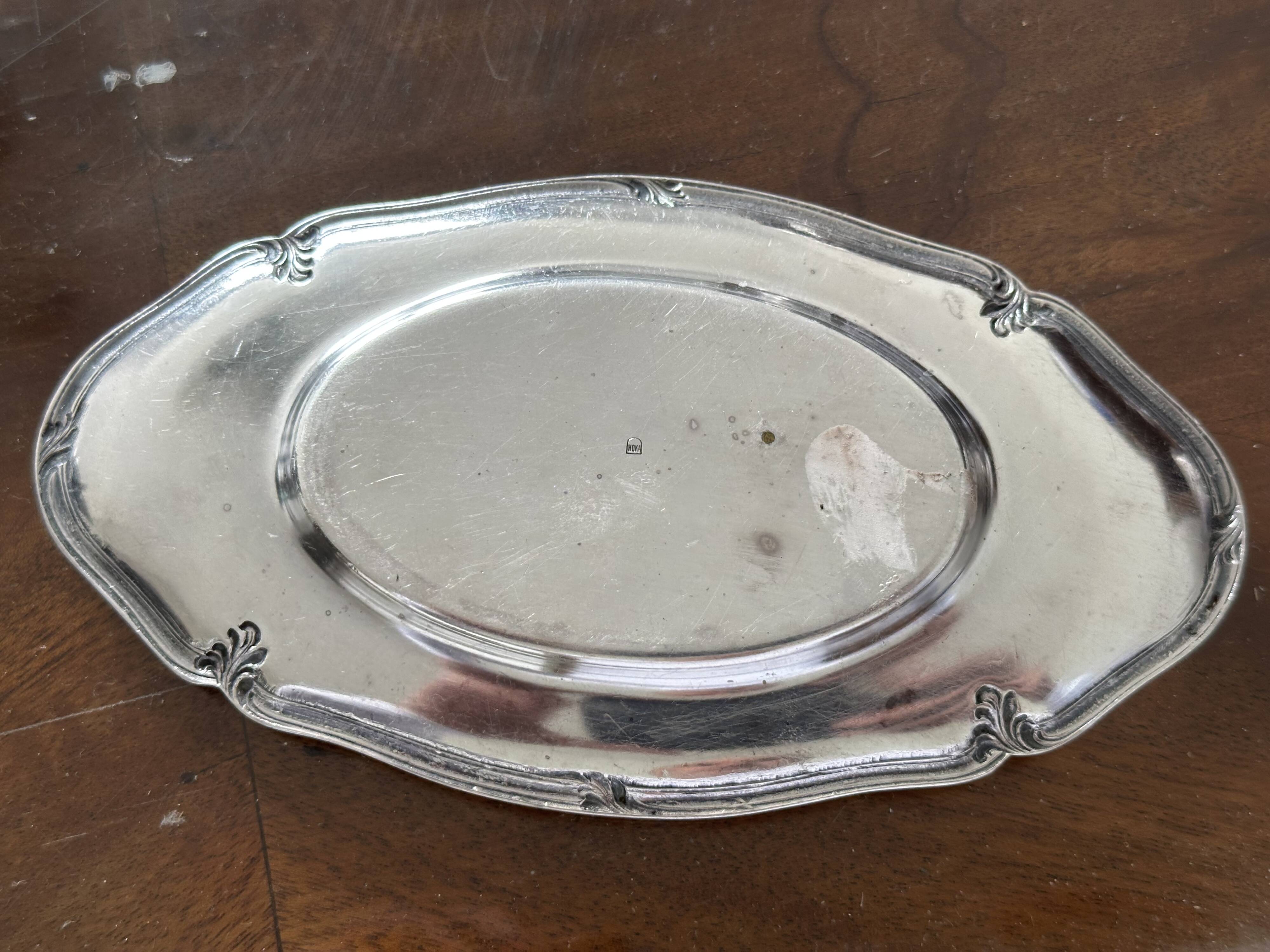 Small Silver-Plated Metal Hors d'oeuvre Dish HOKA 16 cm / 8 cm
