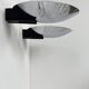 Vintage Disderot wall sconces, chrome and black, France, 1980.