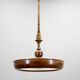 Large Wooden Art Deco Chandelier, 1930s
