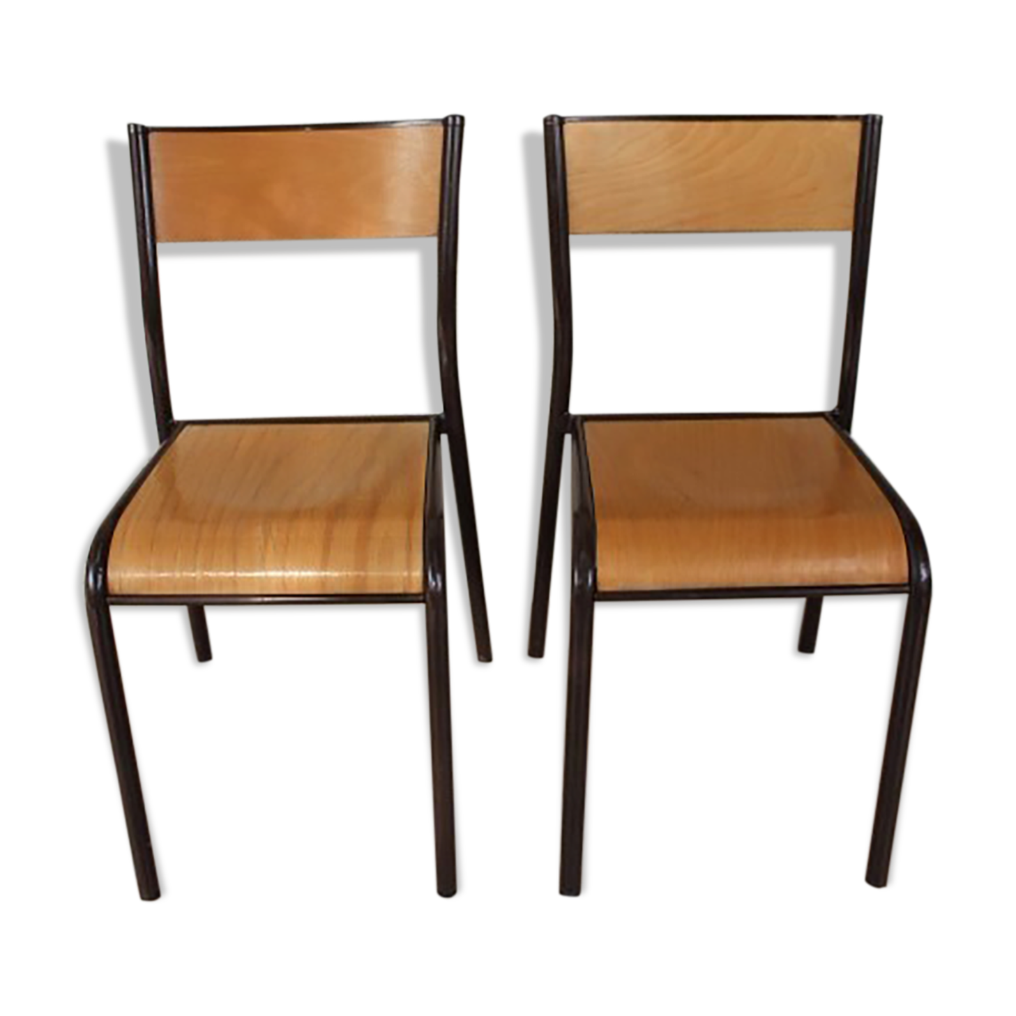 Pair of vintage Mullca school chairs