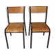 Pair of vintage Mullca school chairs