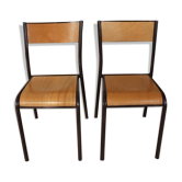 Pair of vintage Mullca school chairs