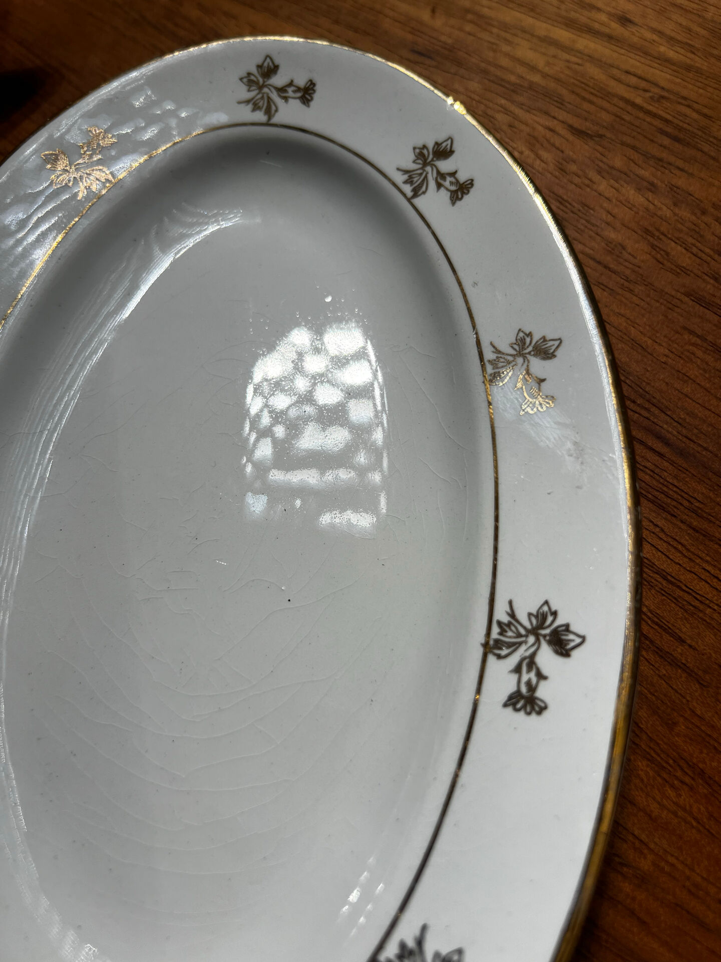 Paire de plats en porcelaine 1950