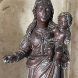 Virgin and Child - Wooden sculpture - 33 cm - France - 18th century