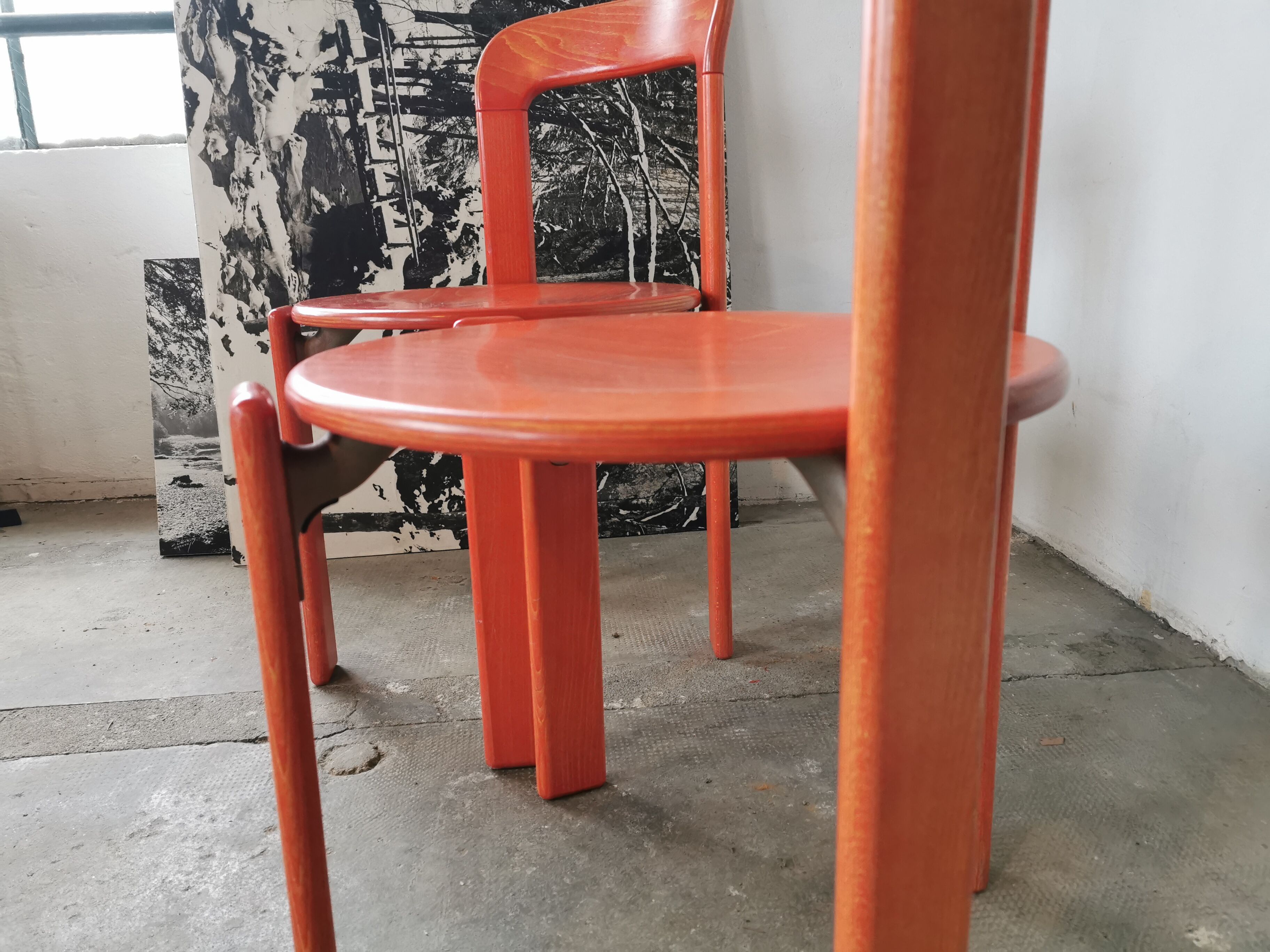 Pair of Rey chairs by Bruno Rey