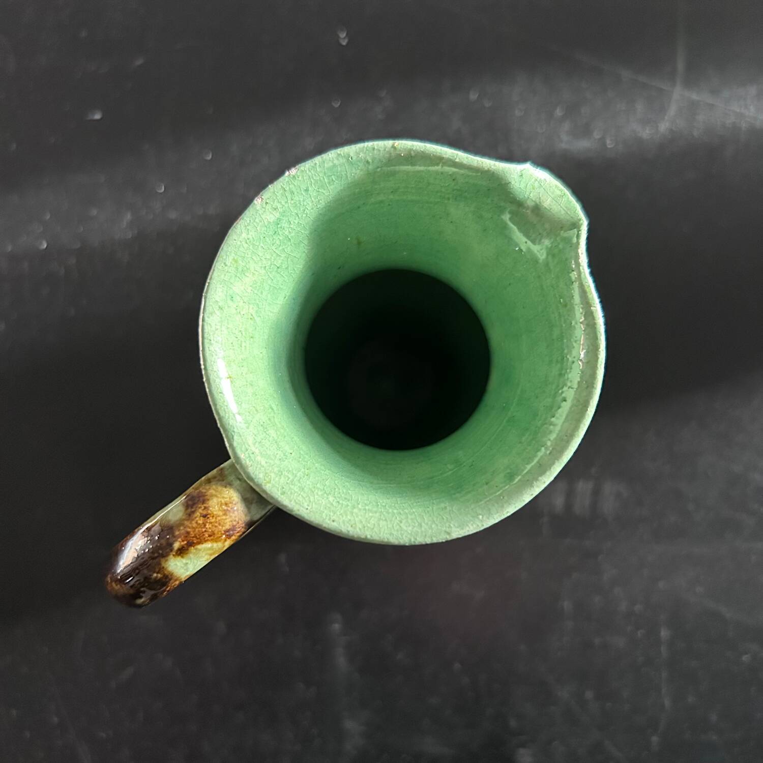 Art Deco celadon pearl pitcher