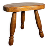 Small oak tripod stool or plant stand