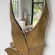 Brass flower oval mirror 1960