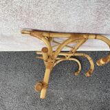 Rattan coat rack