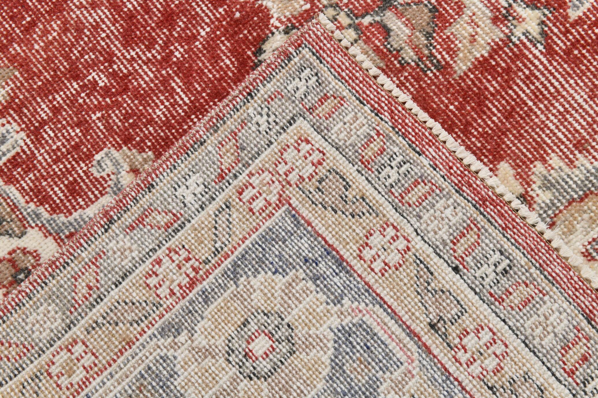 7x10 Faded Red Area Vintage Persian Rug, 199x311 Cm