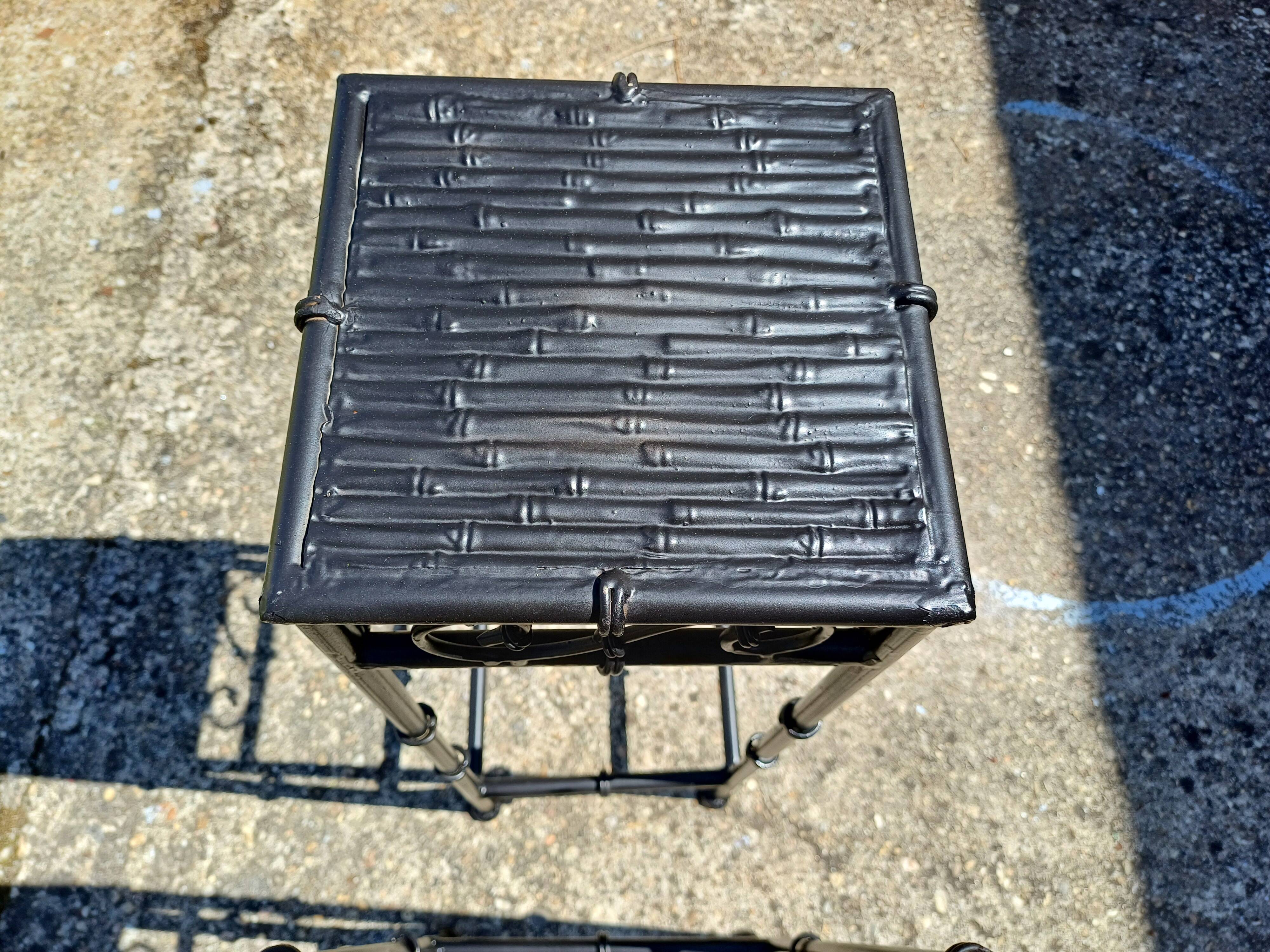 2 Black Wrought Iron Saddles