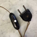 Large bronze lamp base from the late 19th century. Torch table lamp.