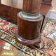 Empire side table in walnut and black marble