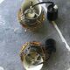 2 suspensions vintage chrome et plexi orange