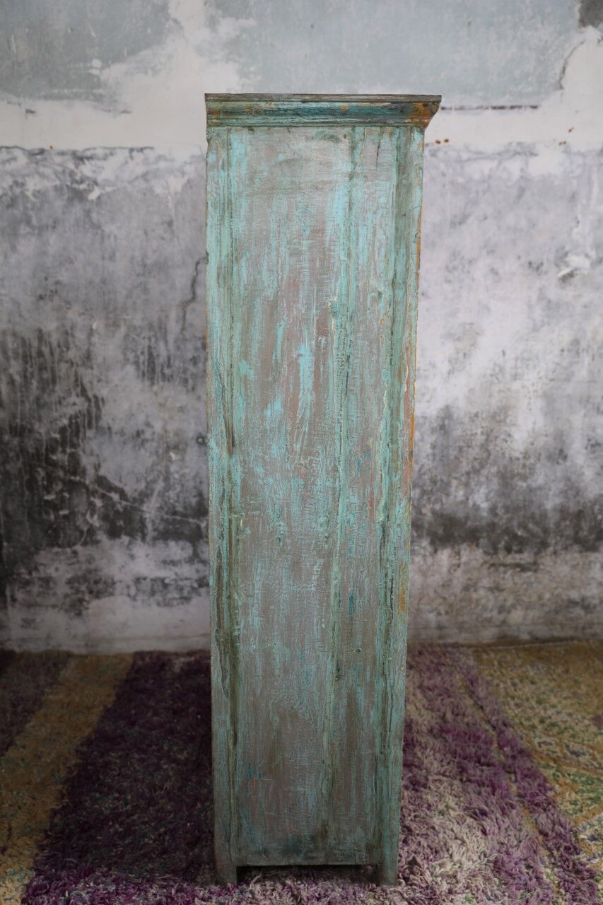 Blue patina cabinet 2 doors