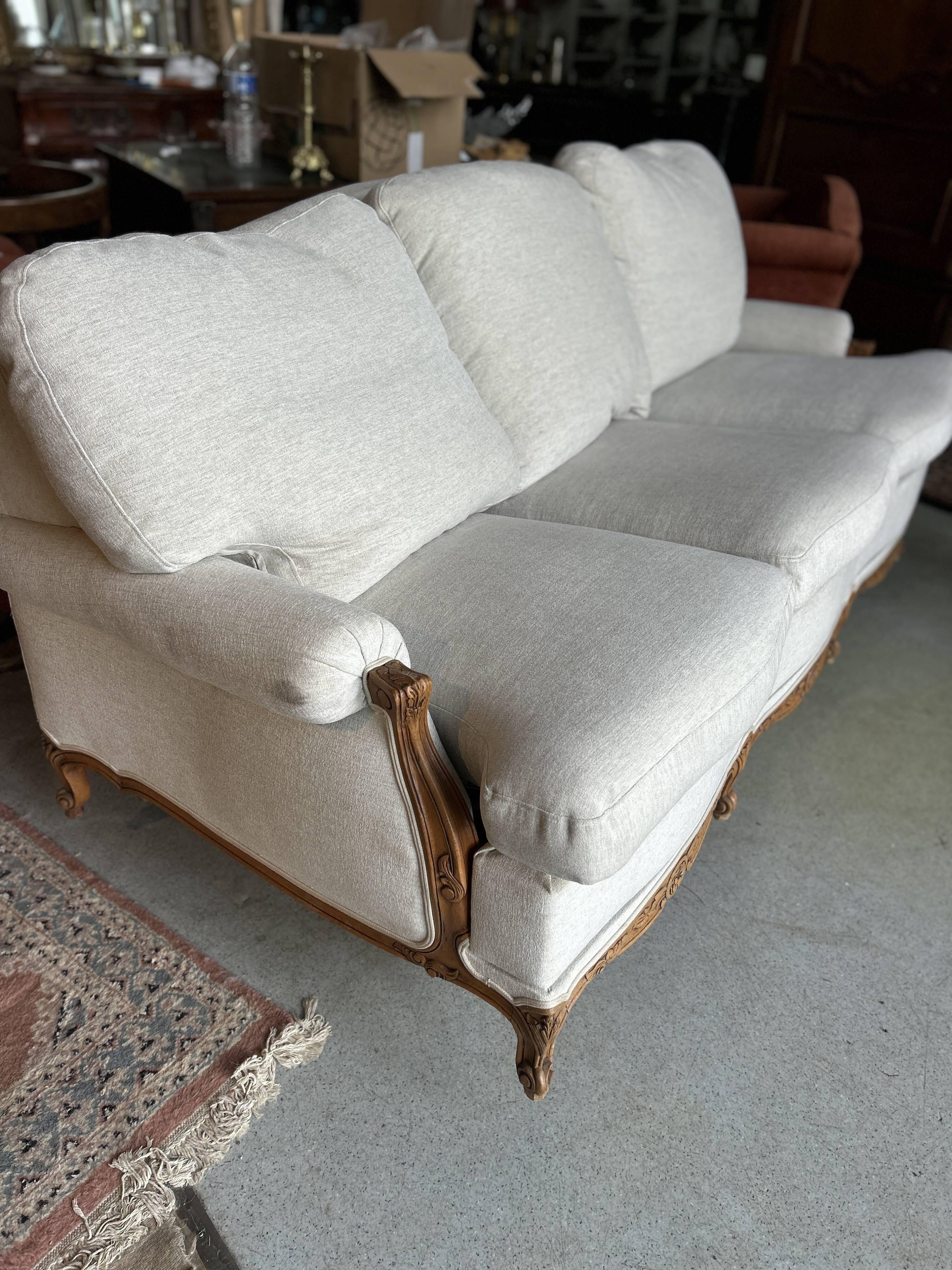 Large Louis XV style sofa bed