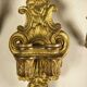 Paire d'appliques chandeliers en laiton doré
