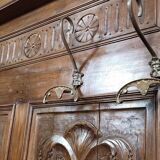 Renaissance style coat rack in carved walnut, 19th century