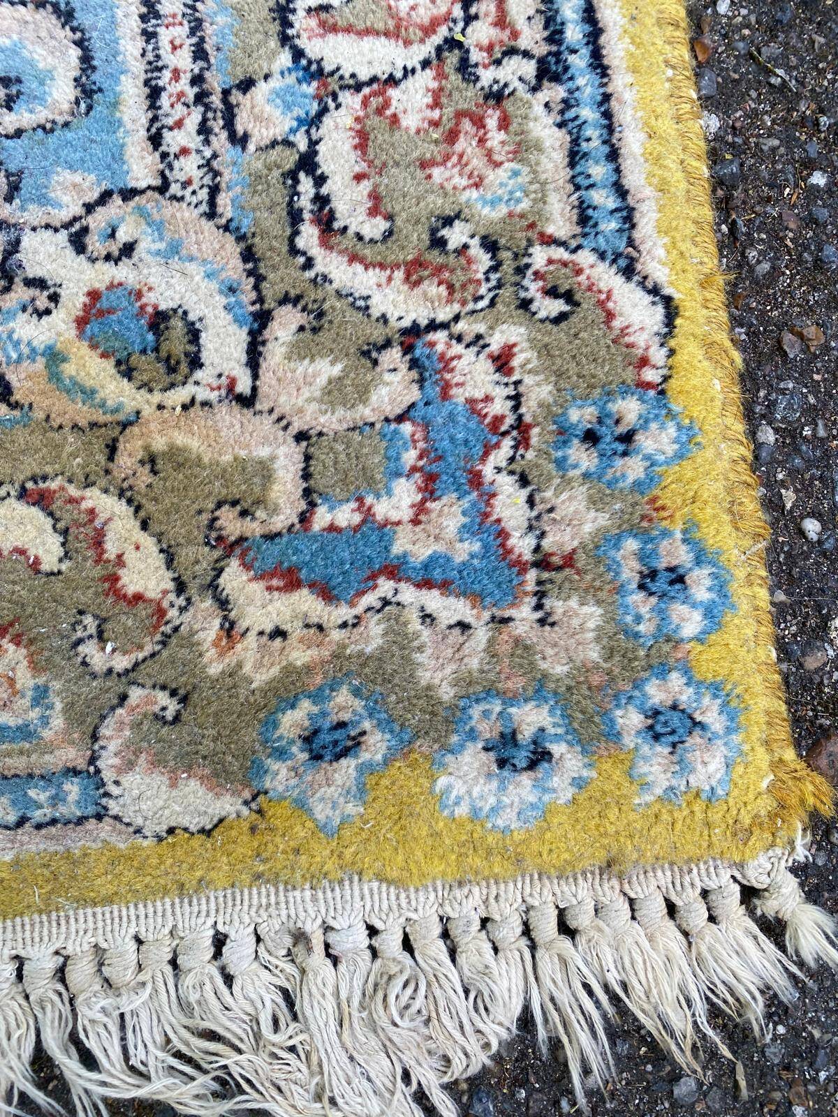 Yellow and blue Persian rug 90x150cm