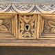 Console chêne brut massif décor végétal sculpté fin XIXe