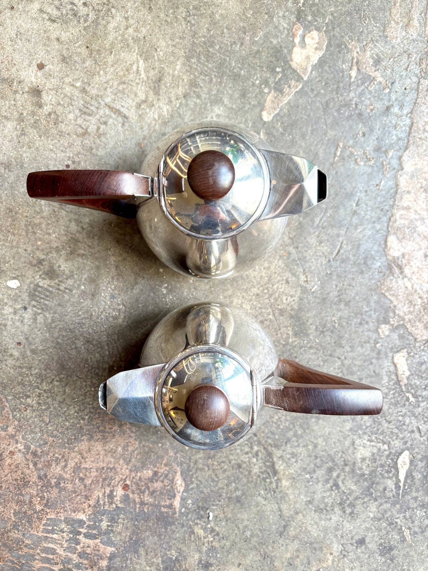 Service à café et thé 4 pièces ercuis en métal argenté, vers 1930