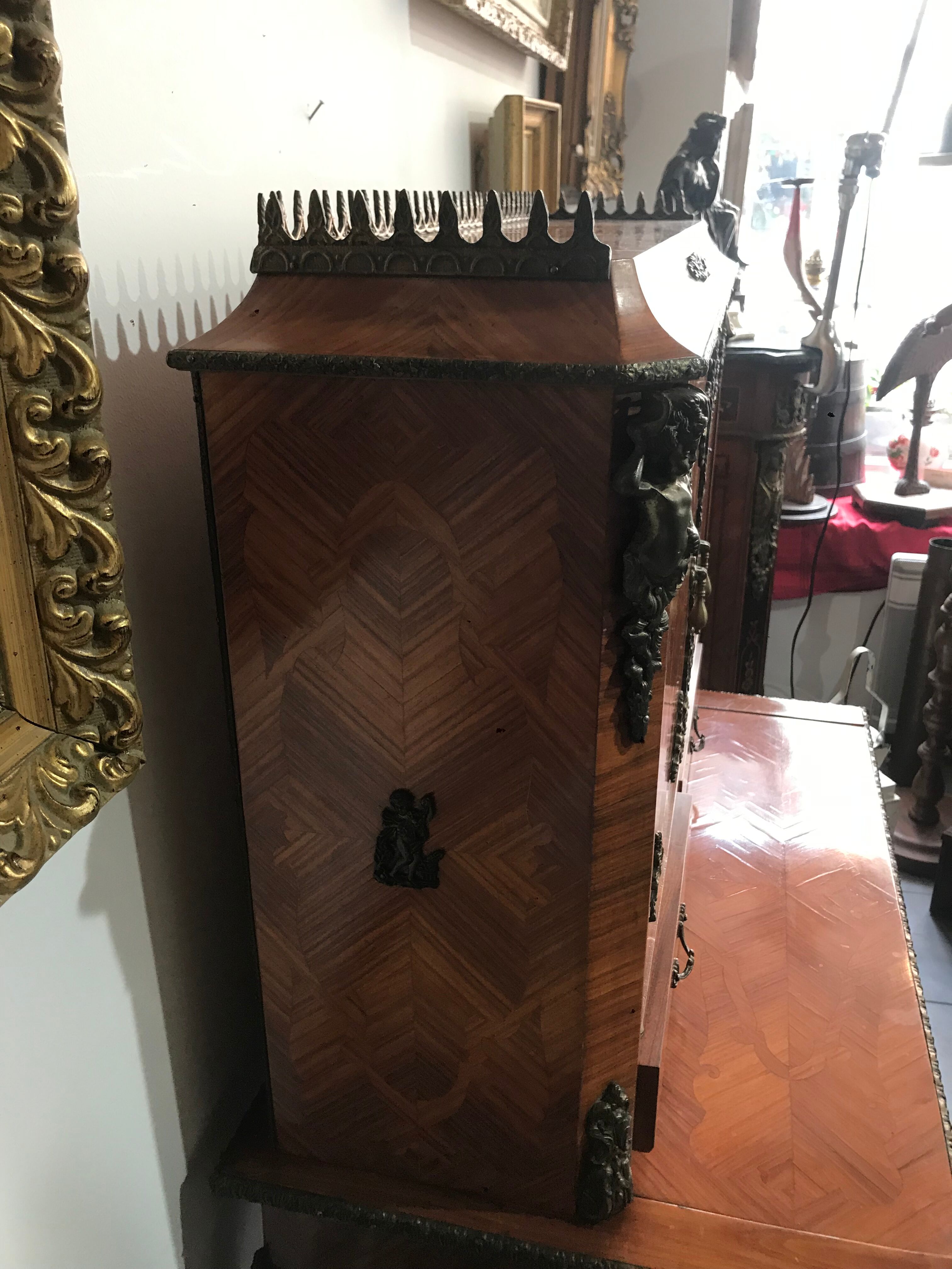 Former secretary in rosewood marquetry