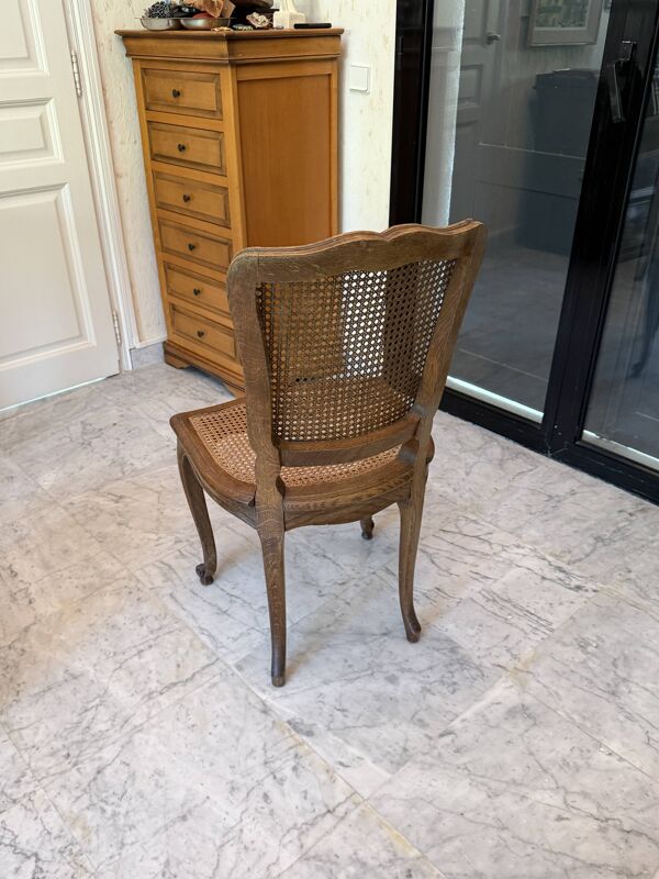 Chaise ancienne cannée en bois – style Louis XV / Louis Philippe