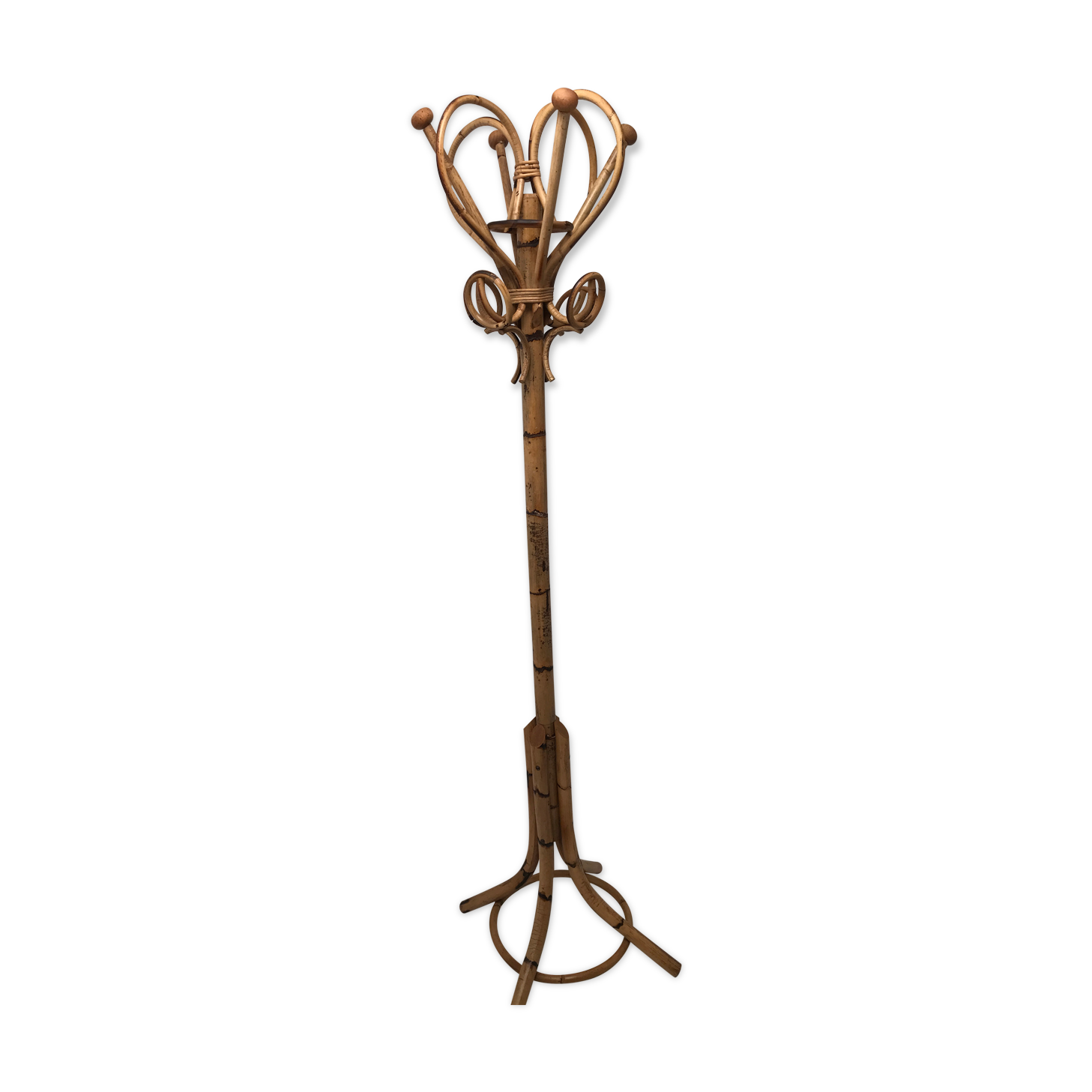 Bamboo parrot coat rack 50s-60s