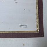 Watercolor painting honfleur brittany