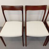 Set of 4 vintage Scandinavian teak chairs from the 60s