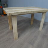 Raw farmhouse table in solid wood