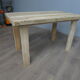 Raw farmhouse table in solid wood